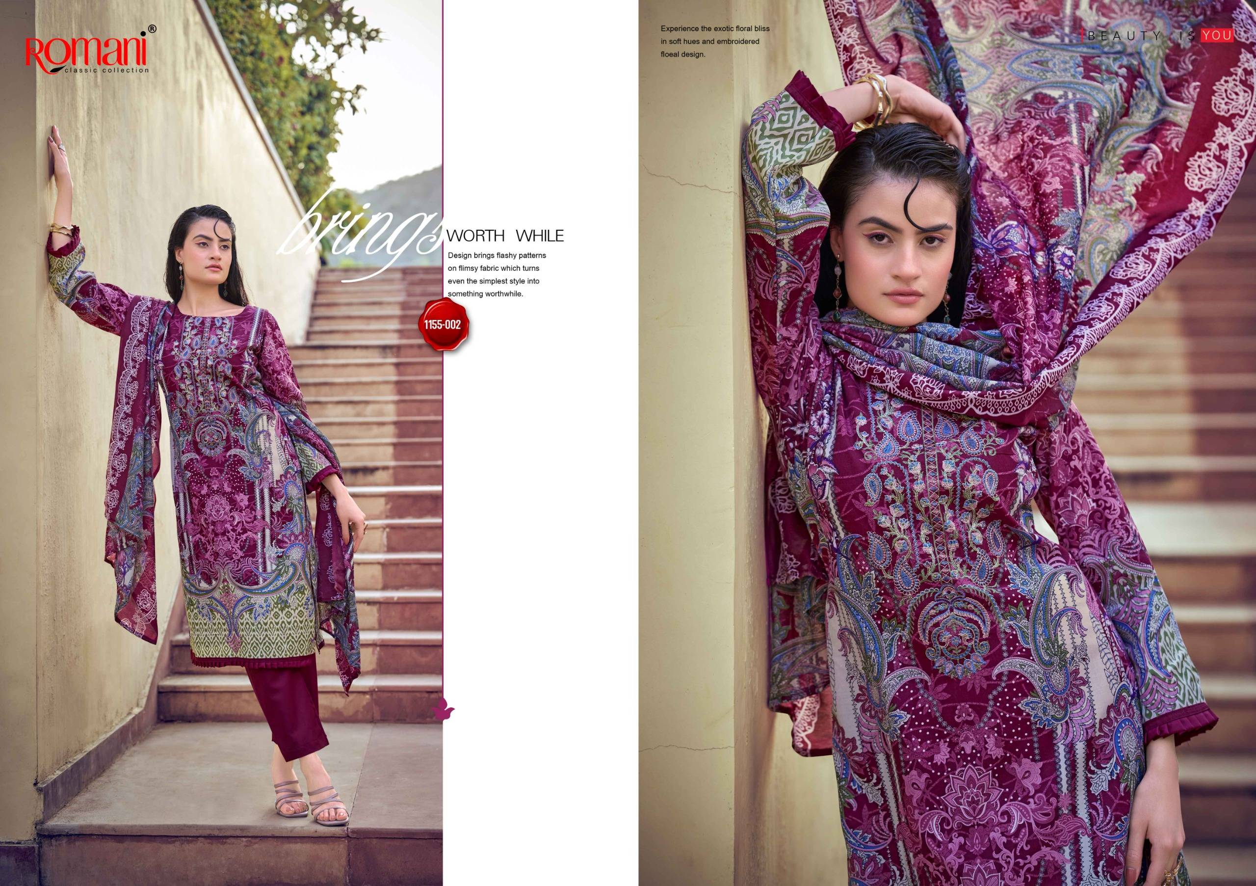 NEEDLE WONDER VOL 14 By Romani 001 To 008 Series Beautiful Pakistani Suits Wear Pure Cotton Dresses At Wholesale Price